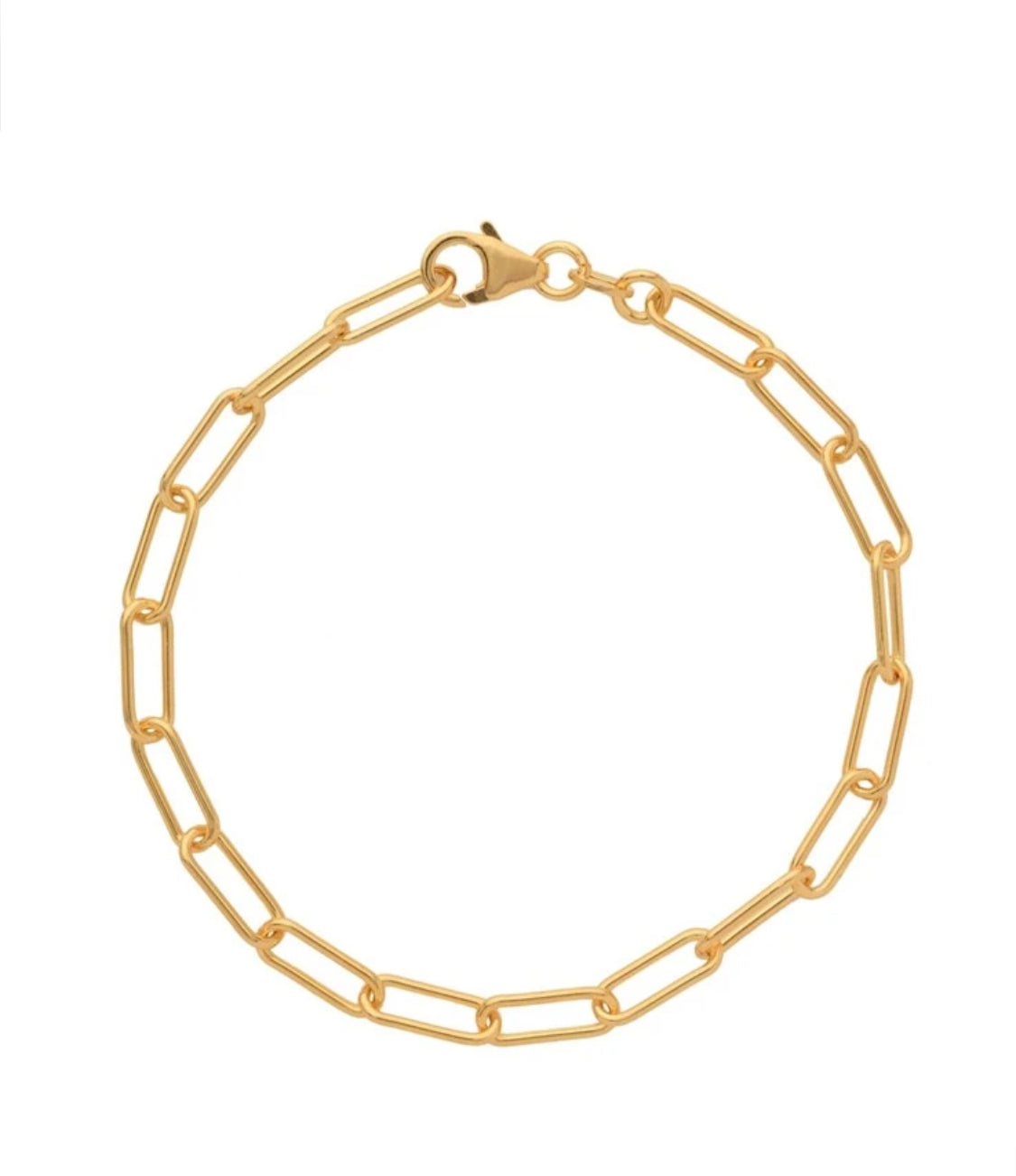 Gold Vermeil Paperclip bracelet