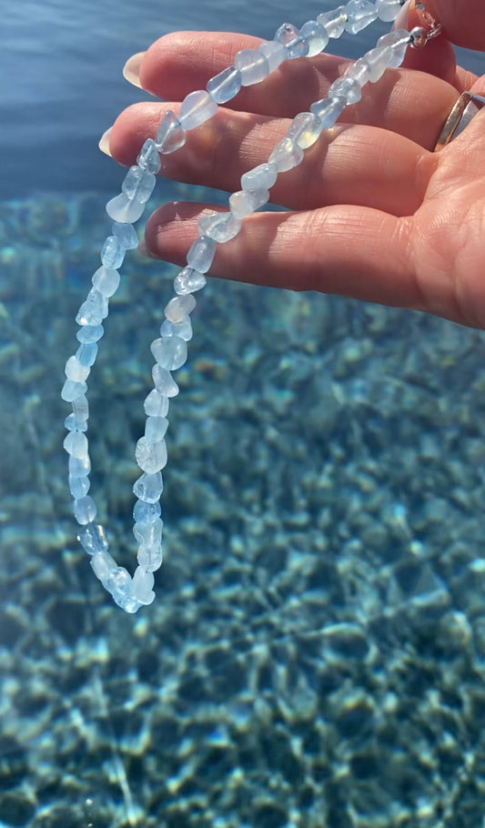 Aquamarine Nugget Necklace