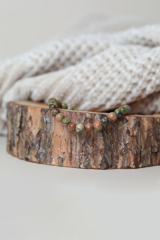 Unakite 8mm Bracelet