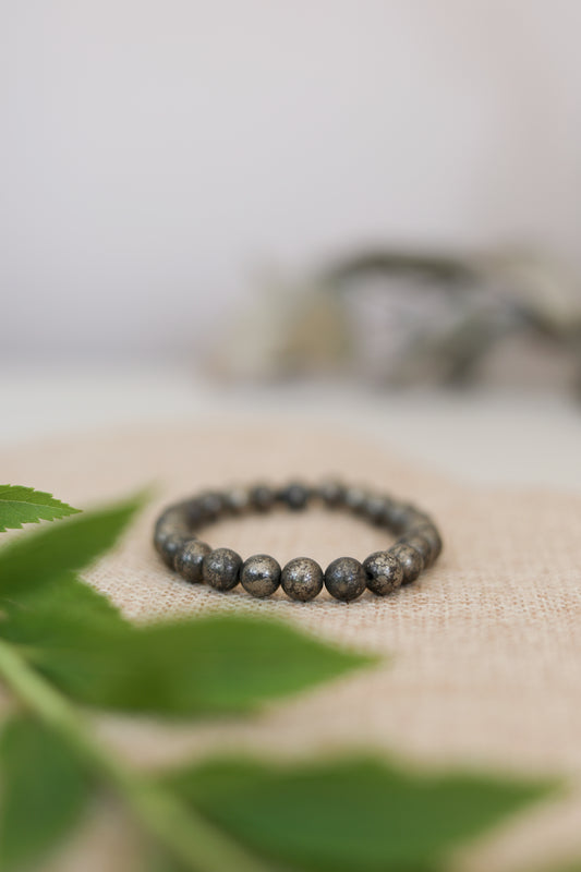 Pyrite 8mm Bracelet